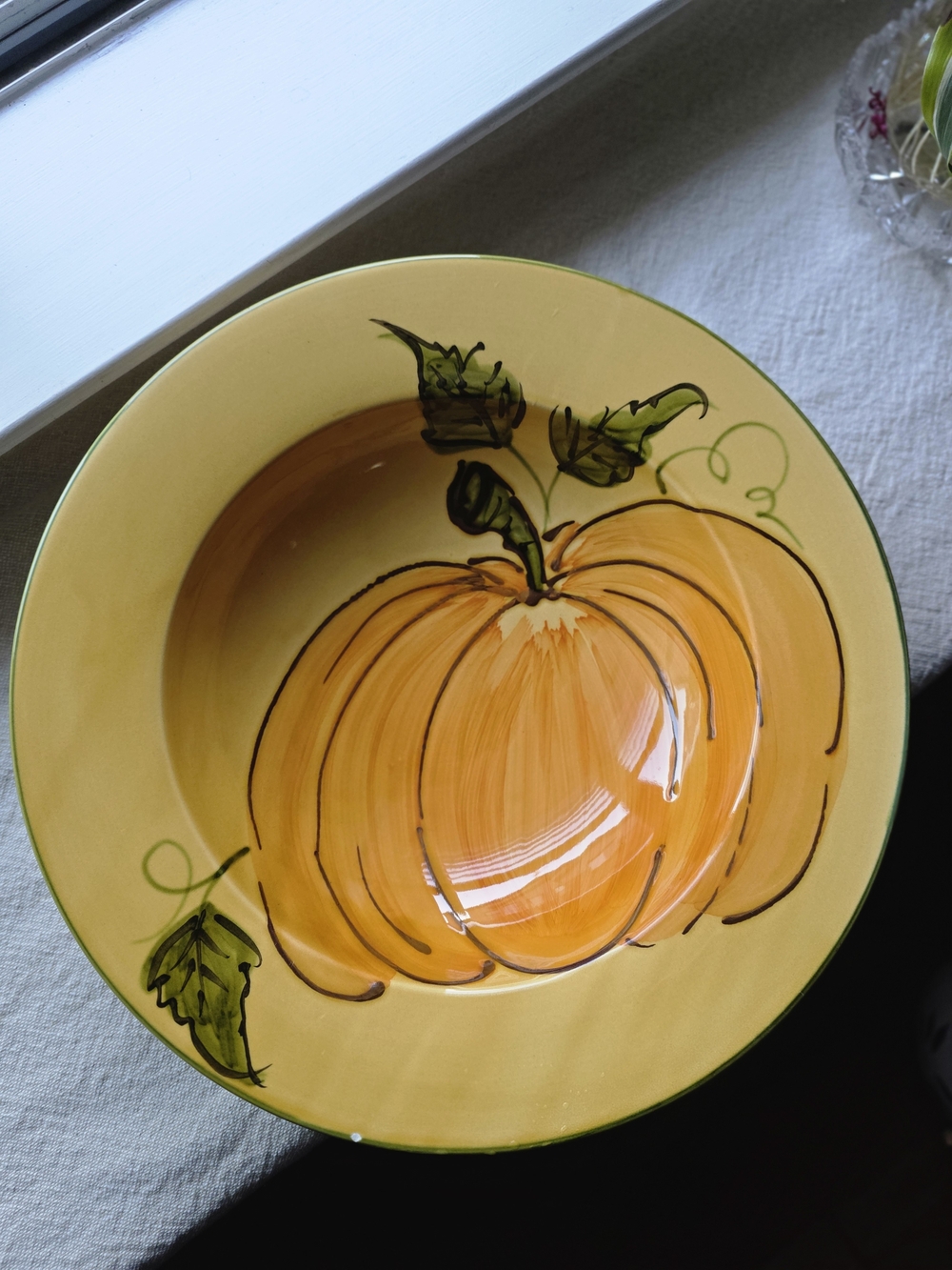 🎃Williams Sonoma 14" Large Pumpkin Serving Bowl Italy Fall Harvest Centerpiece
